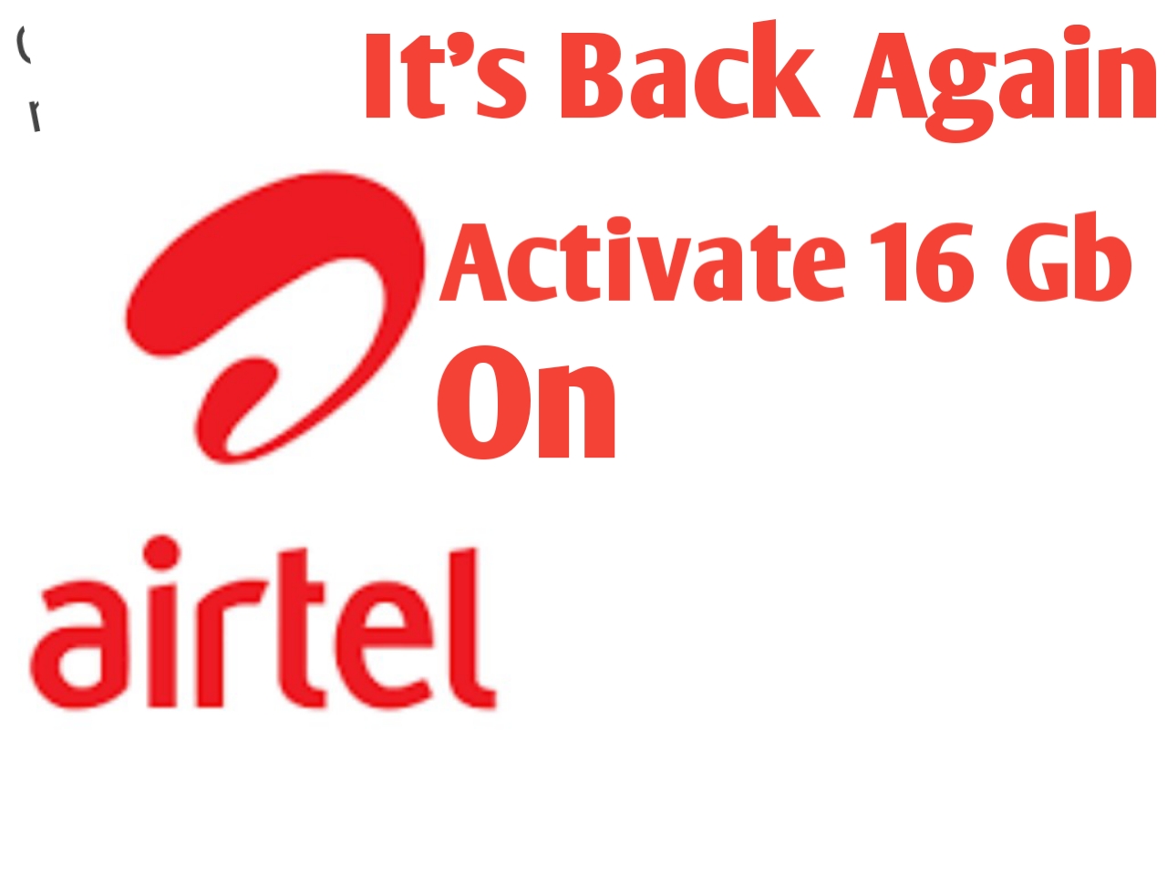 activate 16Gb on airtel